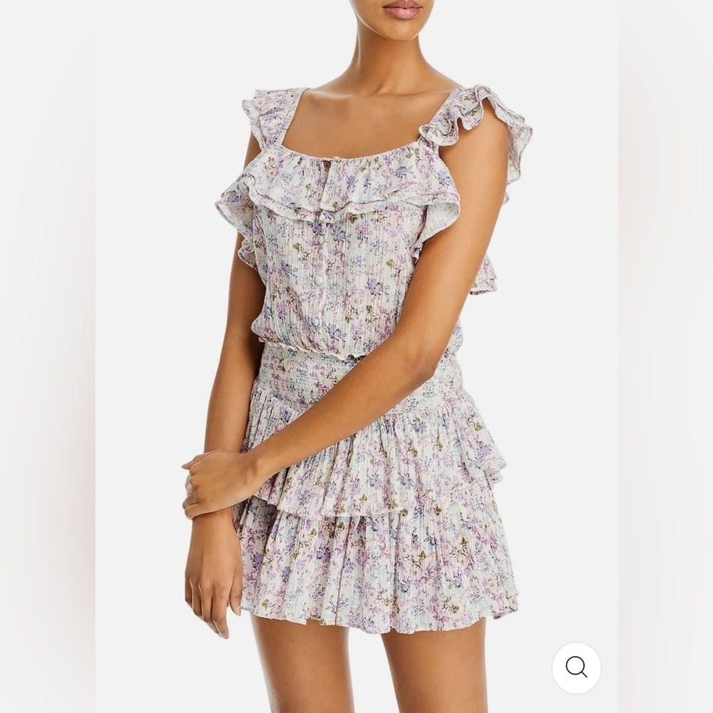 **PRICE DROP** LoveShackFancy Marina Mini, Purple Floral, Size Large